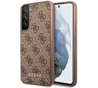GUESS Case GUHCS23SG4GFBR Samsung S23 S911 Brown 4G Metal Gold Logo