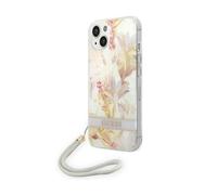 Guess Case GUOHCP14SHFLSU Flower Strap Hardcase Purple - iPhone 14