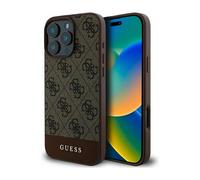 Guess Case Hardcase 4G Bottom Stripe Brown - iPhone 16 Pro Max