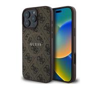 Guess Case Hardcase 4G Ring Classic Logo MagSafe Brown - iPhone 16 Pro Max
