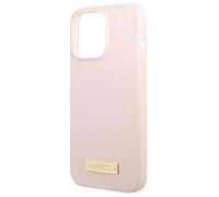 Guess Case iPhone 13 Pro Max in Silicone with Elegant Gold Metal Plate