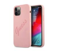 Guess Case Script Vintage Pink - iPhone 12 / 12 Pro