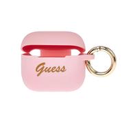 Guess Apple AirPods 3 Cover Vintage Script Collection Pink Silicone Protective Case