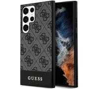 Guess Case Suitable for Samsung Galaxy S24 Ultra - Hard Case 4G Logo Back Cover Black