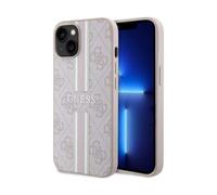 Guess cell phone case GUHMP14SP4RPSP 4G Printed Stripes MagSafe - iPhone 14 Pink