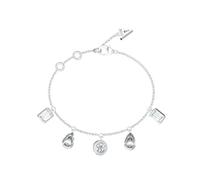 Guess Charm & 4G Detail Silver Tone Charm Bracelet