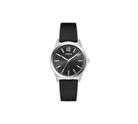 Guess CHIP Men's Quartz Analogue Stainless Steel Watch 40 mm Black Silicone Strap 5 Bar Black Dial Colour GW1063G1