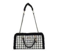 GUESS Christi Shoulder Satchel Handbag Black Multi White