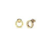 Guess Circle Lights Gold Plated Earrings Gold