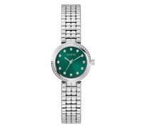 Guess Clara Women’s 28mm Silver Tone Green Dial Bracelet Watch GW0930L1 - Recycled Steel / Flat Mineral Lens