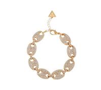 GUESS Clear stone link bracelet with gold pavé