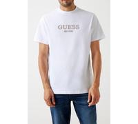 GUESS Cn Ss Embroidery Log Pure White size XXL | Basic T-Shirts Outlet | Men | White XXL