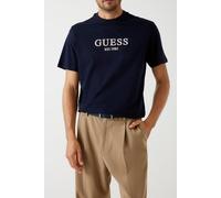 GUESS Cn Ss Embroidery Log Smart Blue size S | Basic T-Shirts Outlet | Men | Blue S