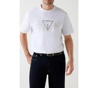 GUESS Cn Ss Embroidery Tri Pure White size L | Basic T-Shirts Outlet | Men | White L