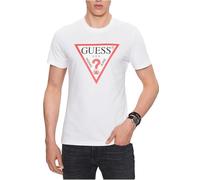 Guess for man. M2YI71I3Z14 White triangle logo T-shirt (XL), Casual, Cotton, Short sleeve