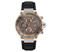 Guess Collection Men's Chronograph Swiss Quartz Watch with Black Leather Strap X56007G1S Gc Bold Sport Chic Collection
