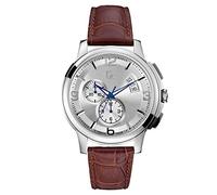 GUESS COLLECTION X83005G1S GENTS BROWN CALFSKIN STAINLESS STEEL CASE DATE WATCH