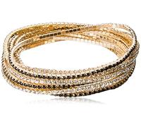 GUESS "Color Me Pretty 10 Piece Set Beads Stretch Bracelet, One Size, Resin