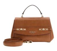 GUESS Melinda Top Handle Flap Bag Cognac Brown