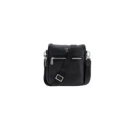 GUESS Milano Men's Shoulder Bag, Black, Eco Friendly Faux Leather, 23 x 25 x 5 cm, Adjustable Shoulder Strap, Multiple Pockets