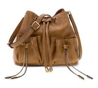 GUESS cross body bag Theodora Drawstring Bucket Cognac light brown