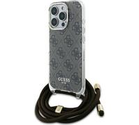 Guess Crossbody Cord 4G Print Case for iPhone 16 Pro 6.3" Brown - GUHCP16LHC4SEW