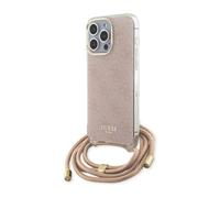 Guess Crossbody Cord 4G Print Case - iPhone 15 Pro Pink