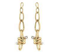 Guess Dangling Love Wire Gold Earrings UBE29016