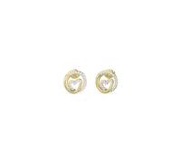 Guess Jewellery Guess Iconique CZ Wrapped Heart Gold Tone Stud Earrings 1.4cm