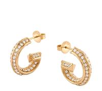 Guess JUBE05444JWYGT/U Women's Hoop Earrings G Pave Gold