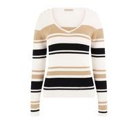 GUESS Eco Evie Striped Vn Ls S White Black Gold Str size M | Knitted Sweaters Outlet | Women | White M