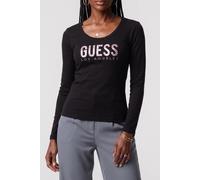 GUESS Eco Ls Cn Python Logo Te Jet Black A996 size XS | Shirts Outlet | Women | Black XS