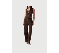 GUESS Eco Matea Suit Vest Regal Brown Multi size M | Vests Outlet | Women | Brown M