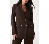 GUESS ECO New Fiona Double Bre Regal Brown Multi size XS | Blazers Outlet | Women | Brown XS
