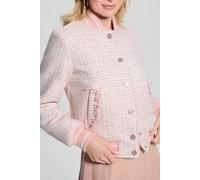 GUESS ECO New Gloria Tweed Bom Low Key Pink Multi size XS | Light Jackets Outlet | Women | Pink XS