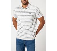 GUESS ECO Printed Stripes Ss P White/smart Blue/imp size XS | Poloshirts Outlet | Men | White XS