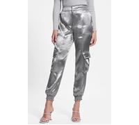 GUESS ECO Soundwave Satin Carg Gunmetal Multi size M | Cargo pants Outlet | Women | Gray M