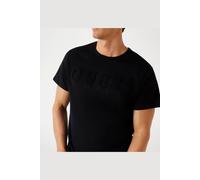 GUESS Eco Ss Bsc Embossed Logo Jet Black A996 size XL | Basic T-Shirts Outlet | Men | Black XL