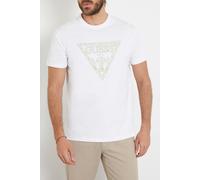 GUESS Eco Ss Cn Triangle Embro Pure White size XS | Chinos Outlet | Men | White XS