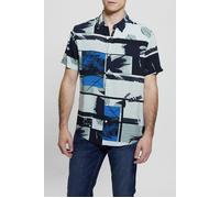 GUESS Eco Ss Eco Rayon Palm Co Palm Collage size S | Casual Shirts Outlet | Men S