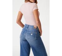 GUESS Eco Ss Mock Neck All Ove Pink Roses size S | Shirts Outlet | Women | Pink S