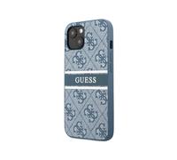Guess Elegant Back Cover for iPhone 13 with 4G Stripe pattern, Blue