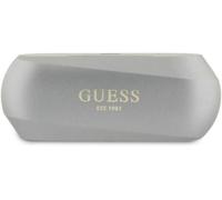 CG Mobile Guess Bluetooth TWS Earphone + Docking Station Elongated Metalic Printed Logo taupe