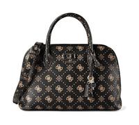 GUESS handbag cross body bag Emelie Logo Two Comp Satchel Espresso Logo dark brown