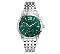 Guess Emerson Men’s 42mm Silver Tone Green Dial Bracelet Watch GW0976G5 - Recycled Steel / Mineral Lens