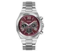 Guess Equity Men's Red Dial & Stainless Steel Bracelet Watch