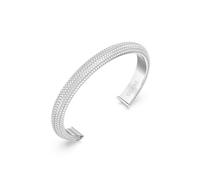 Guess Essenza Women's Pavé Crystal Bangle in Silver-Tone Steel