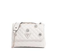 GUESS Women's Everlee Mini Convertible Crossbody Flap, White, One Size