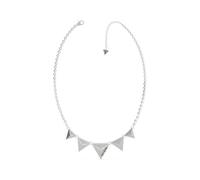 Guess Explosion 16-18" Multi Triangles Silver Necklace UBN70059 - Stainless Steel / Rhodium Plated / Crystals
