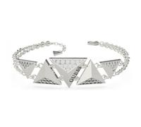 Guess Explosion Double Chain Triangles Silver Bracelet - Stainless Steel / Rhodium Plated / Crystal